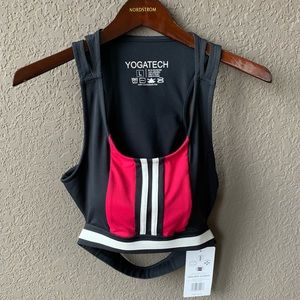 Yogatech black/red size large athletic yoga bra